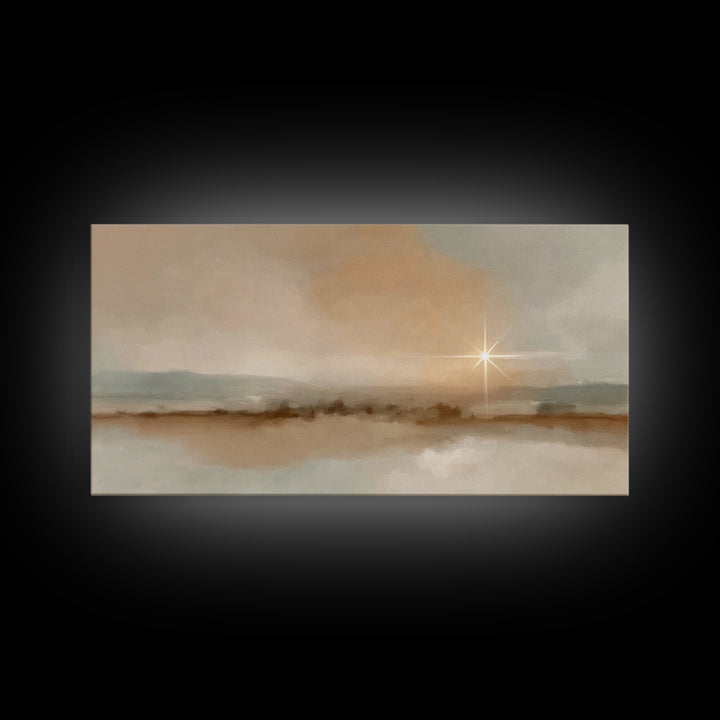 Desert Promise – Framed Canvas Print – Christmas Art – Christian Art Canvas – Jesus Painting – Christian Wall Art – Christian Christmas Dec