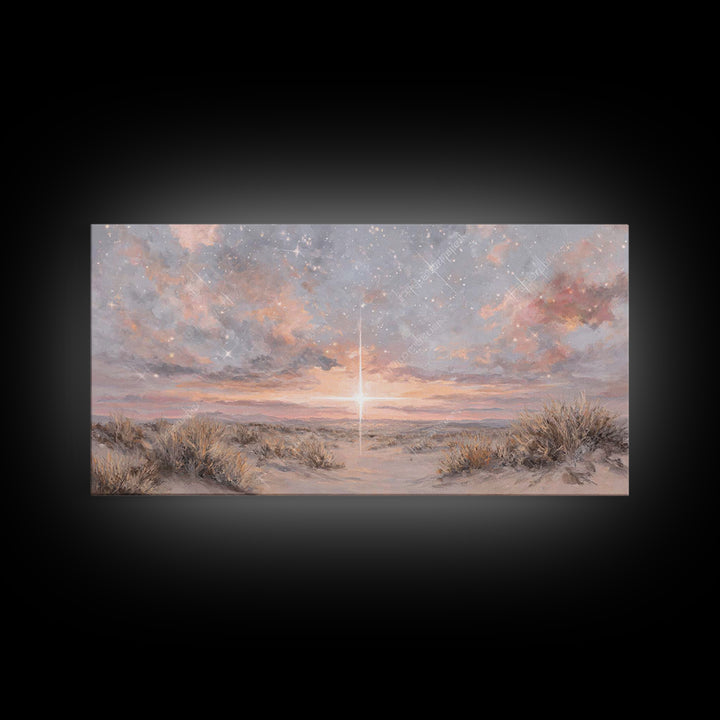 Radiant Messiah | Framed Canvas Print | Christian Christmas Art | Christian Wall Art | Jesus Painting | Christmas Art | Christian Art Canva