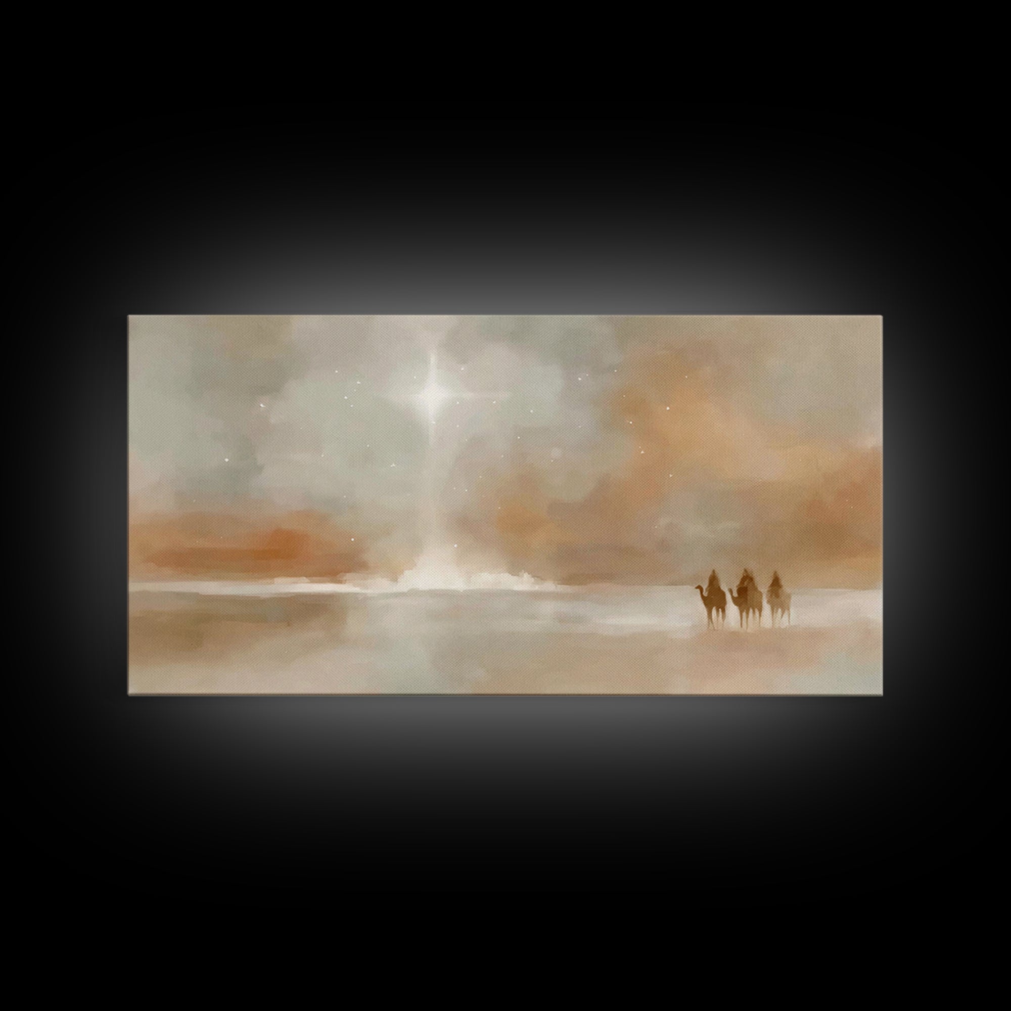 Journey Of Kings – Framed Canvas Print – Christian Christmas Art – Jesus Painting – Christian Wall Art – Christmas Art – Christian Art Canv