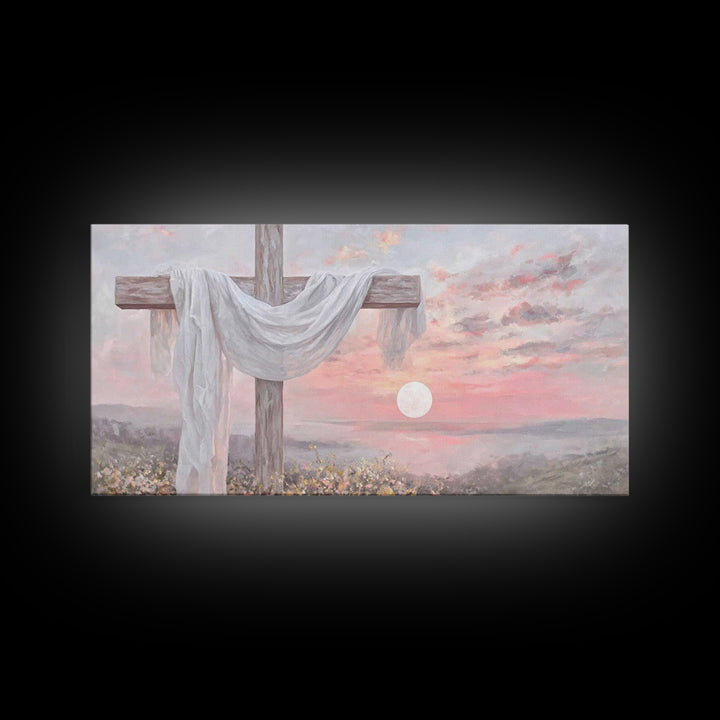 Humble Pasture – Framed Canvas Print – Christian Christmas Art – Christian Art Canvas – Vintage Christian Art – Christian Painting – Christ