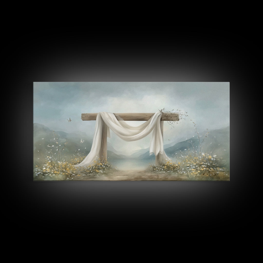 Morning Mercy | Framed Canvas Print | Christian Wall Art | Christian Art Canvas | Moody Christian Art | Christian Christmas Art | Christian