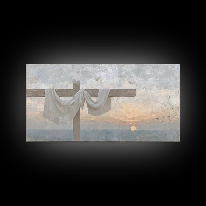 Risen Dawn – Framed Canvas Print – Christian Wall Art – Christian Art Canvas – Christian Decor For Home – Christmas Wall Art – Christian Gi