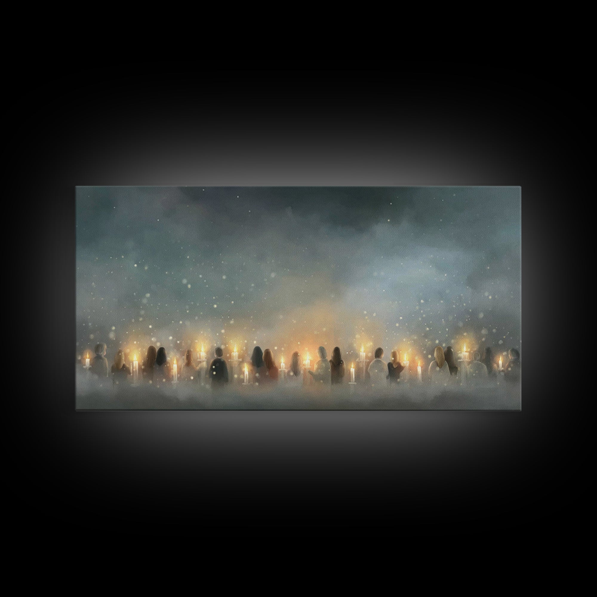 Candle Vigil Hope – Framed Canvas Print – Christian Wall Art – Christmas Art – Christian Christmas Art – Christian Art Canvas – Christian D