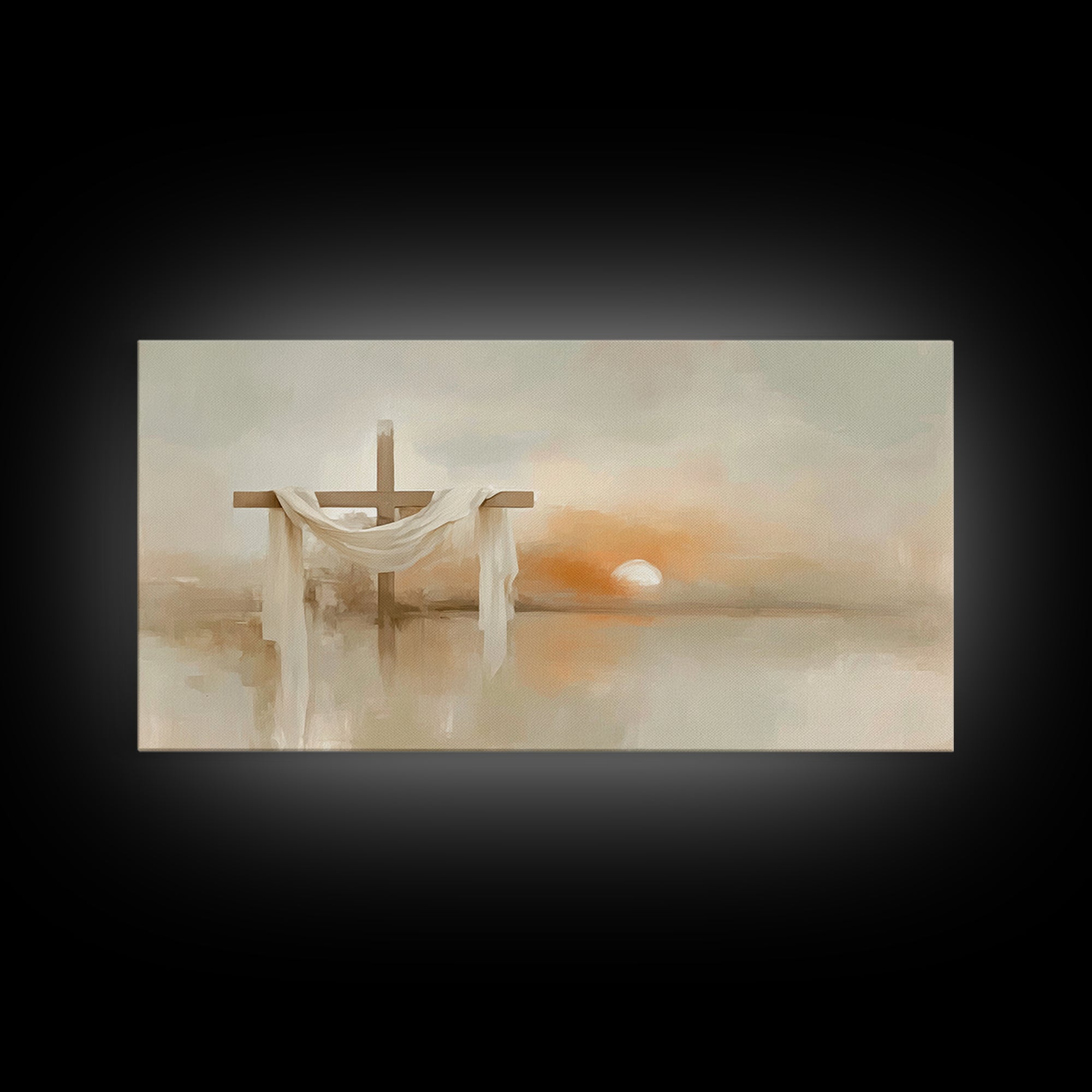 Eternal Light, Framed Canvas Print, Christian Art Canvas, Christian Wall Art, Christian Christmas Art, Minimalist Christian Art, Christian