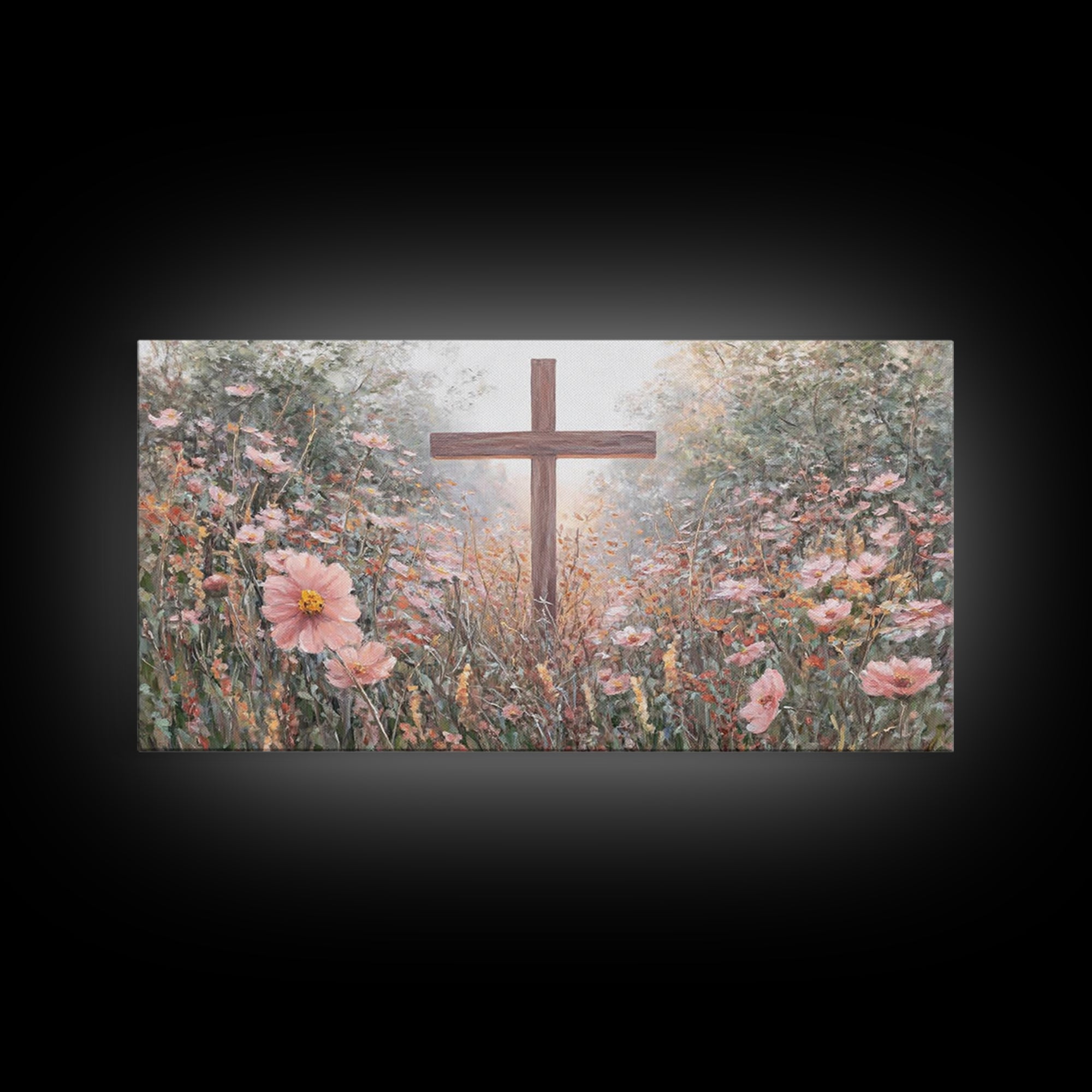 Garden Of Mercy – Framed Canvas Print – Christian Wall Art – Christian Art Painting – Christian Art Canvas – Modern Christian Art – Christi