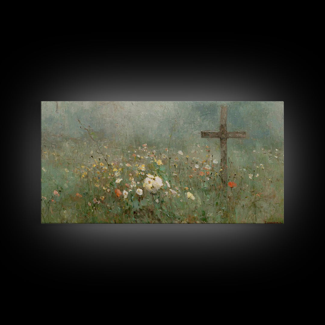 Morning Of Grace | Framed Canvas Print | Christian Wall Art | Christian Art Canvas | Subtle Christian Paintings | Christian Art Work | Chri