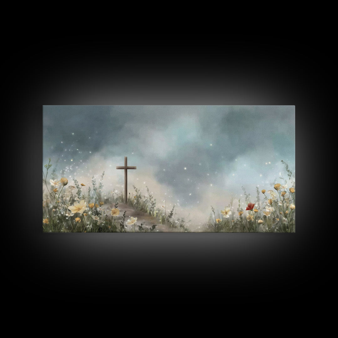 Blossoms Of Renewal | Framed Canvas Print | Christian Wall Art | Christian Art Canvas | Christian Art Prints | Christian Decoration | Moder