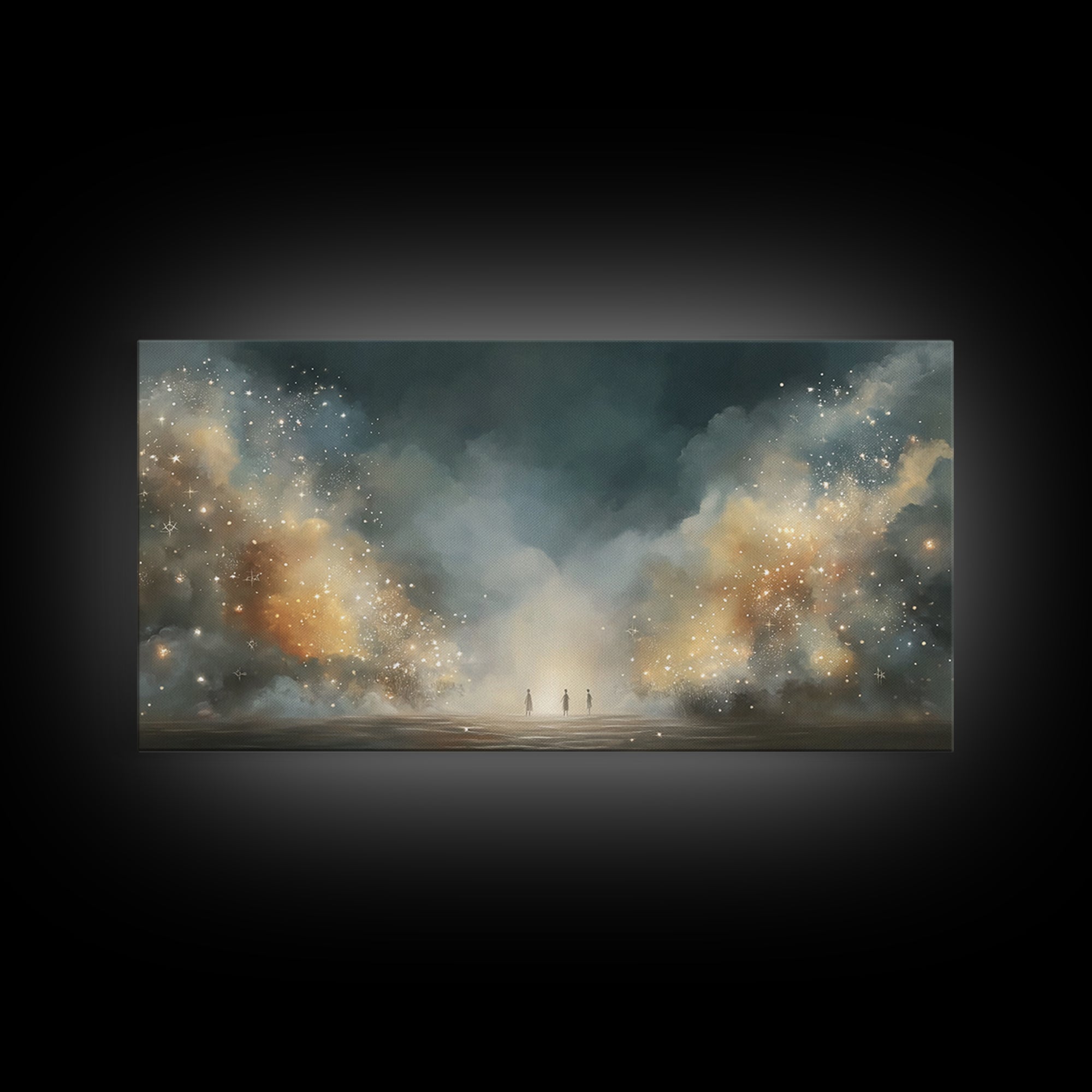 Heavenly Wonder, Framed Canvas Print, Christian Wall Art, Christian Art Canvas, Moody Christian Art, Christmas Art Prints, Christian Gift I