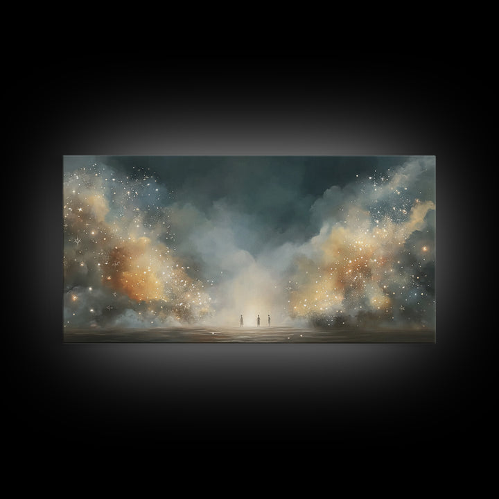 Heavenly Wonder, Framed Canvas Print, Christian Wall Art, Christian Art Canvas, Moody Christian Art, Christmas Art Prints, Christian Gift I