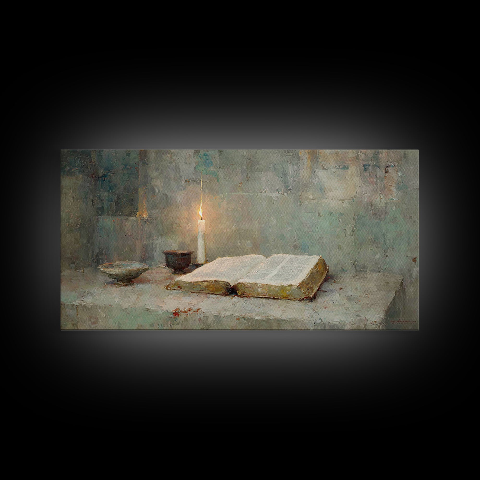 Radiant Communion | Framed Canvas Print | Christian Art Canvas | Christian Wall Art | Modern Christian Painting | Christian Christmas Art