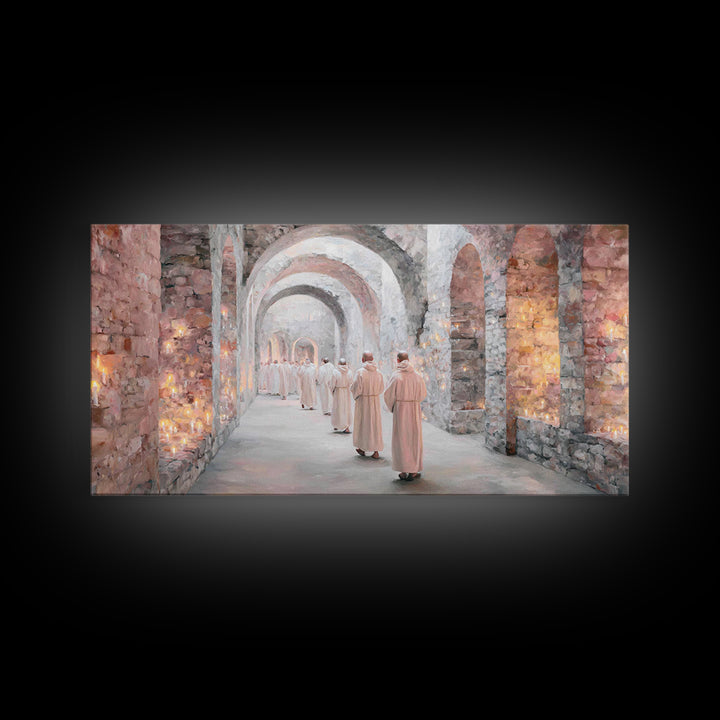 Processional Light, Framed Canvas Print, Christian Wall Art, Christian Art Canvas, Modern Christian Painting, Christian Art Work, Christian