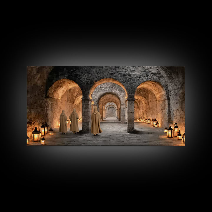 Lantern Passage, Framed Canvas Print, Christian Art Canvas, Christian Wall Art, Christian Painting, Christian Decor, Unique Christian Art,