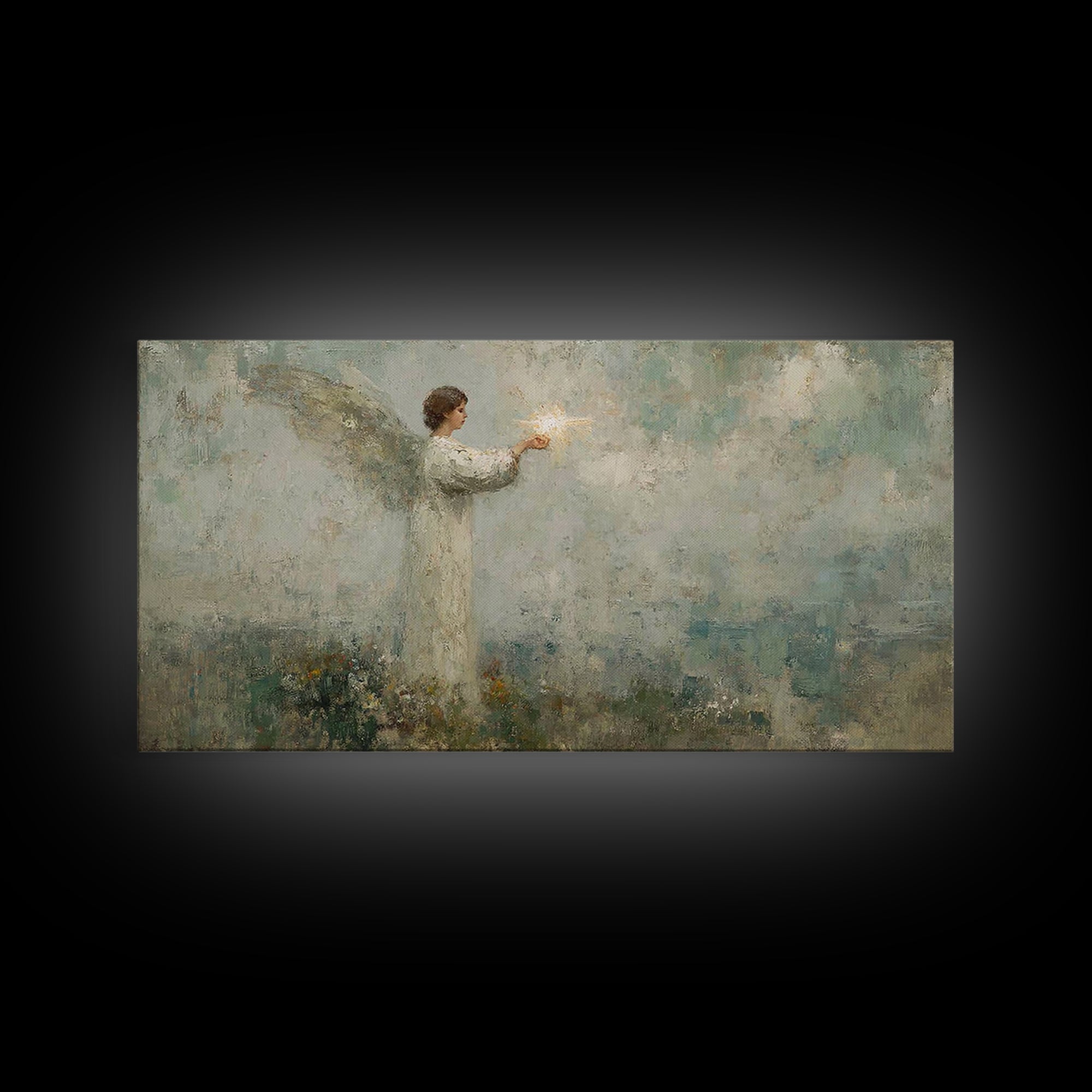 Witness Of Light - Framed Canvas Print - Christian Wall Art - Christian Art Canvas - Christmas Art - Jesus Painting - Christian Art