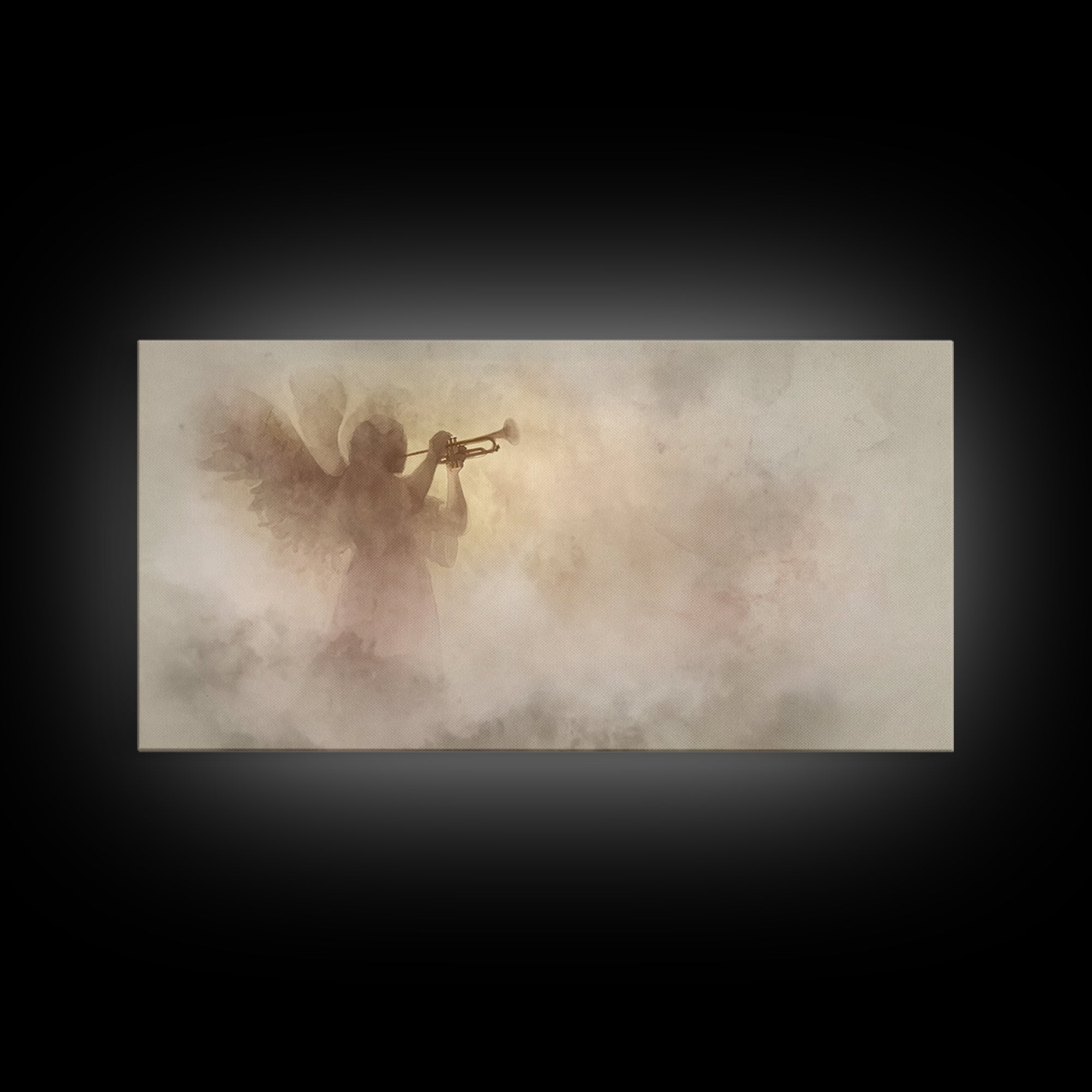 Heavenly Herald Call – Framed Canvas Print – Christian Art Canvas – Christian Wall Art – Christmas Art – Christian Christmas Art – Christia