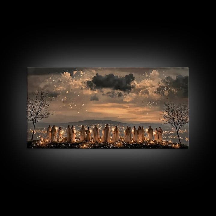 Evening Watch Of Saints – Framed Canvas Print – Christian Christmas Art – Christian Art Canvas – Christian Wall Art – Christmas Art – Chris