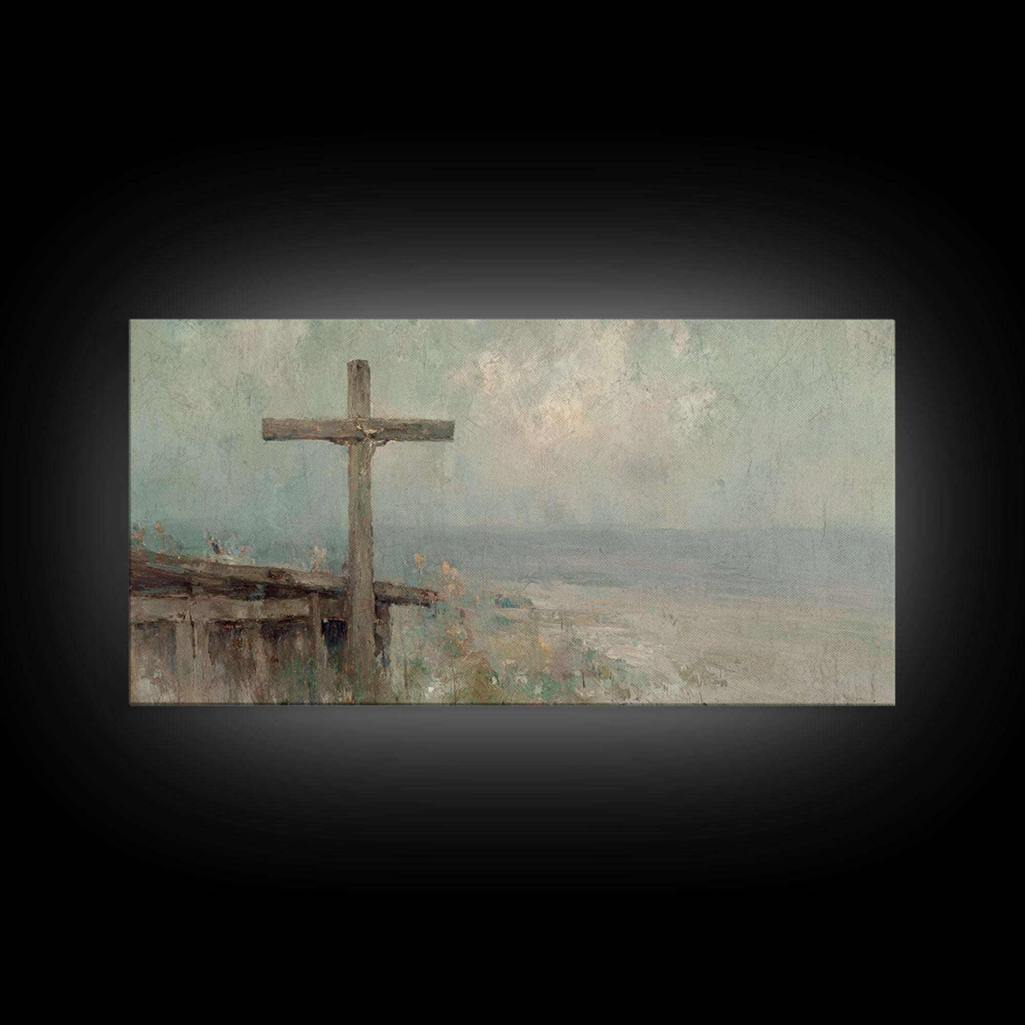 Dawn Of Mercy – Framed Canvas Print – Christian Wall Art – Christian Art Canvas – Jesus Painting – Christian Christmas Art