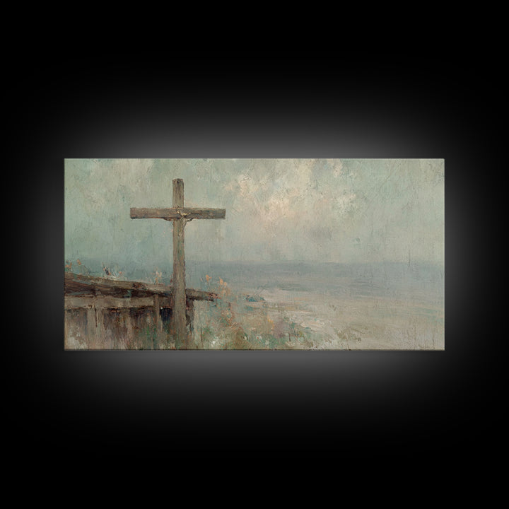 Dawn Of Mercy – Framed Canvas Print – Christian Wall Art – Christian Art Canvas – Jesus Painting – Christian Christmas Art
