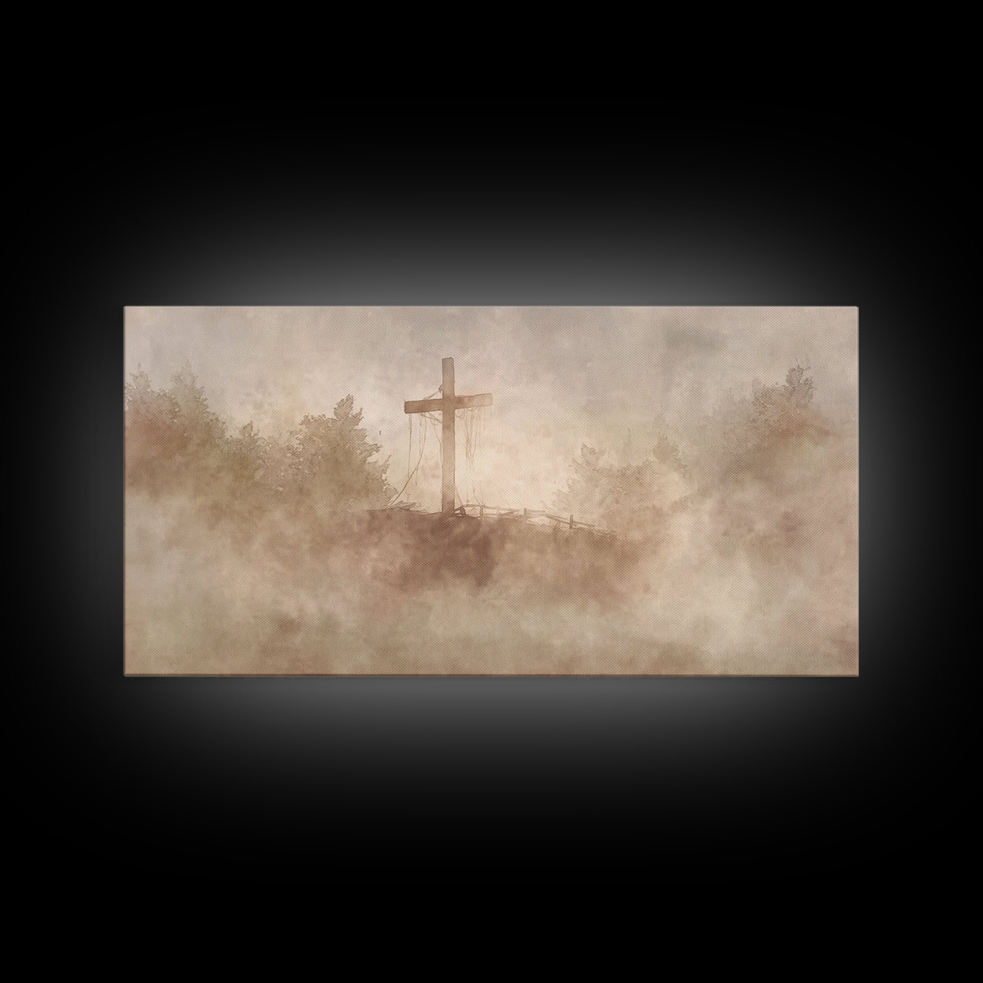 Quiet Salvation – Framed Canvas Print – Subtle Christian Art – Christian Wall Art – Christian Painting – Christian Art Canvas
