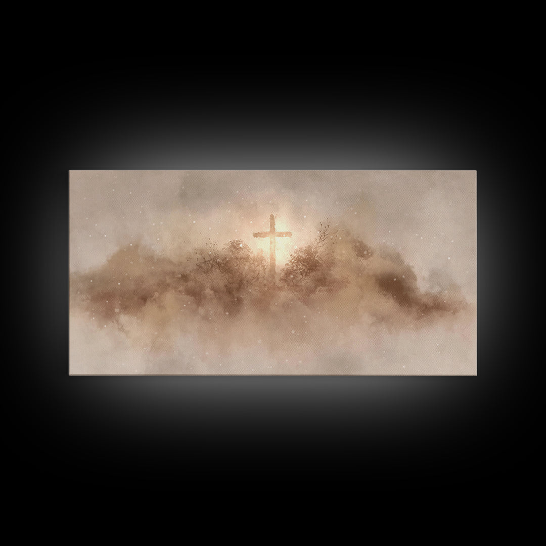 Winter Redemption – Framed Canvas Print – Christian Christmas Art – Christian Art Canvas – Christian Wall Art – Vintage Christian Art