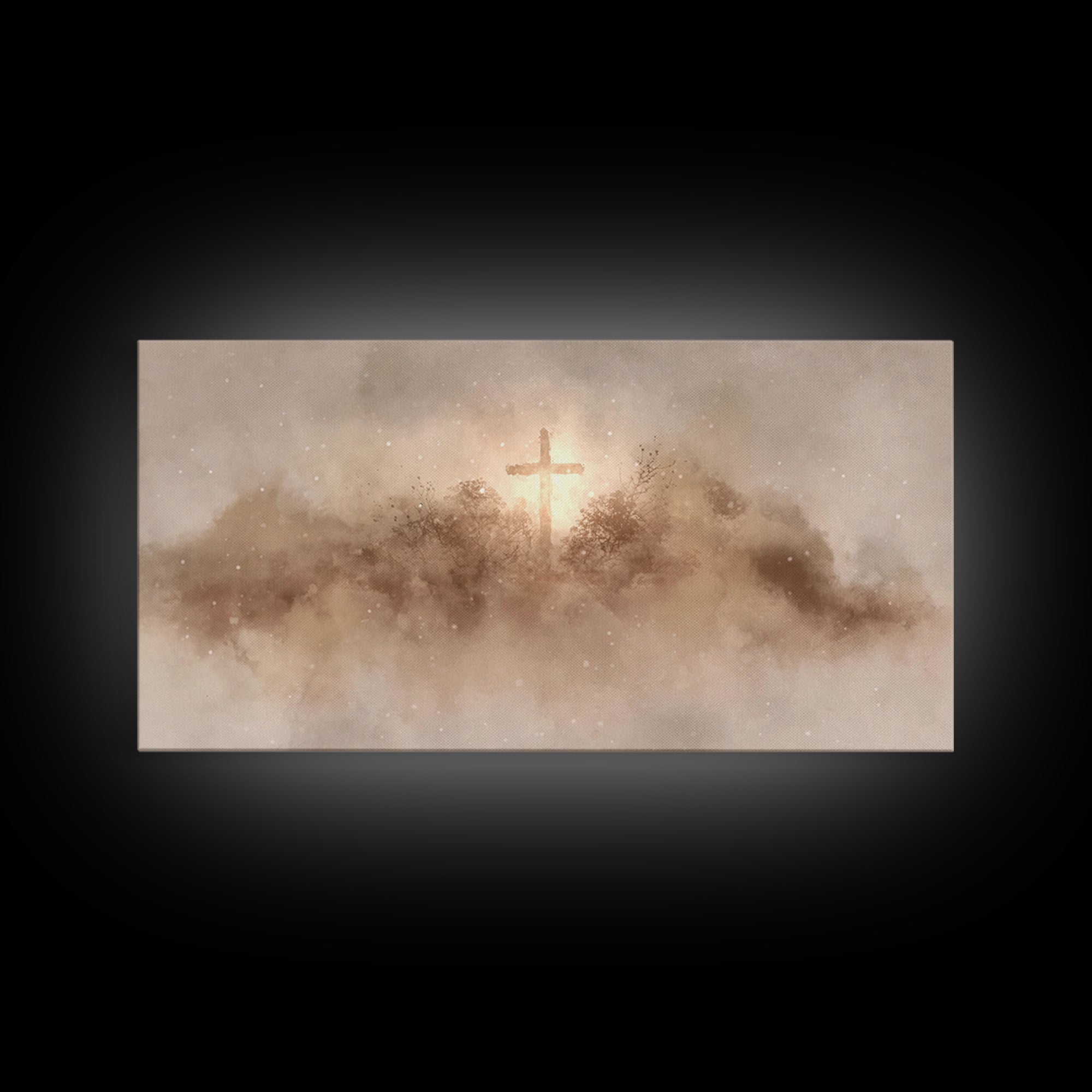 Winter Redemption – Framed Canvas Print – Christian Christmas Art – Christian Art Canvas – Christian Wall Art – Vintage Christian Art