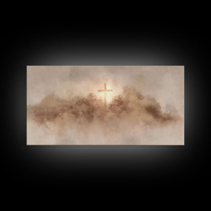Winter Redemption – Framed Canvas Print – Christian Christmas Art – Christian Art Canvas – Christian Wall Art – Vintage Christian Art