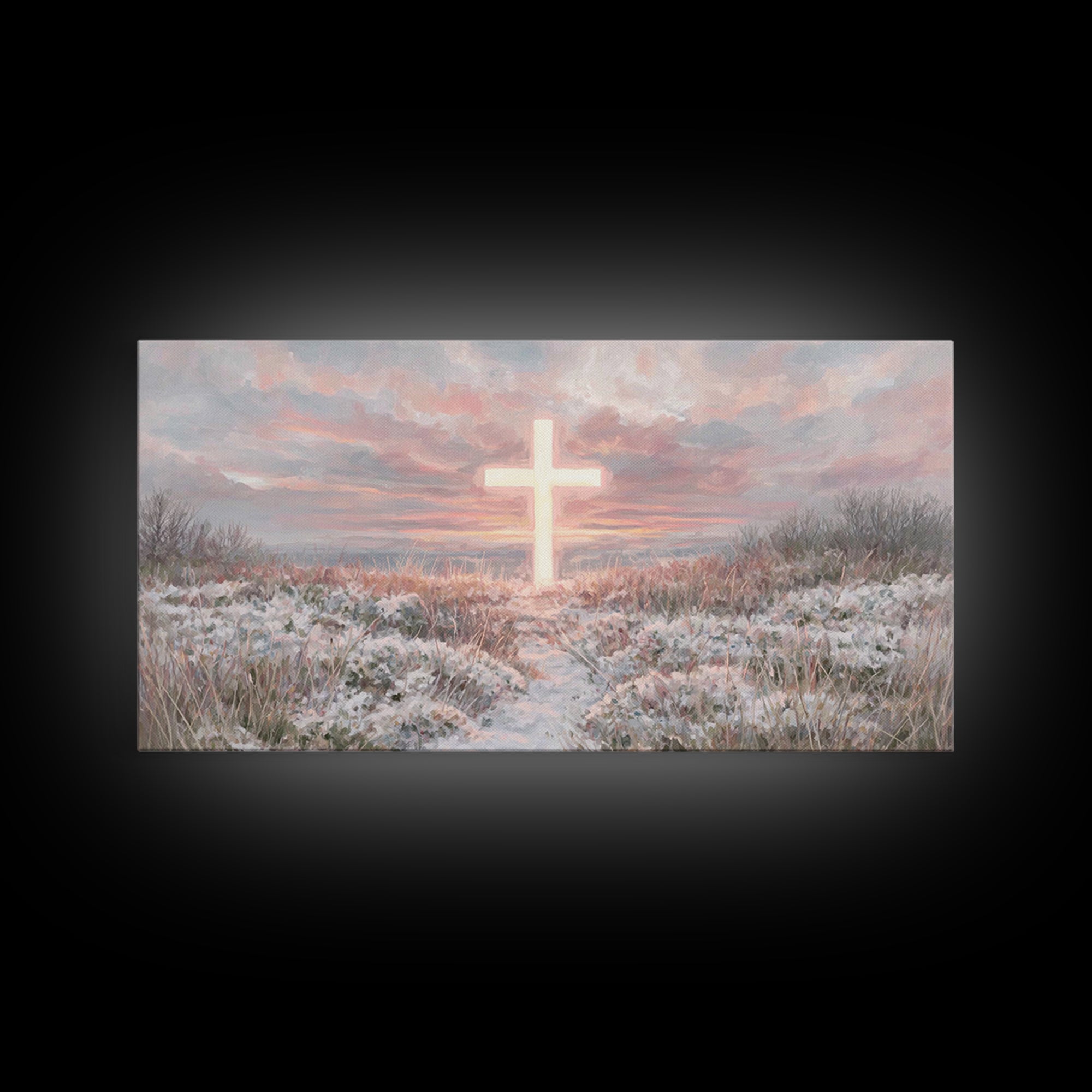Radiant Dawn – Framed Canvas Print – Christian Christmas Art – Christian Wall Art – Christian Art Print – Modern Christian Painting