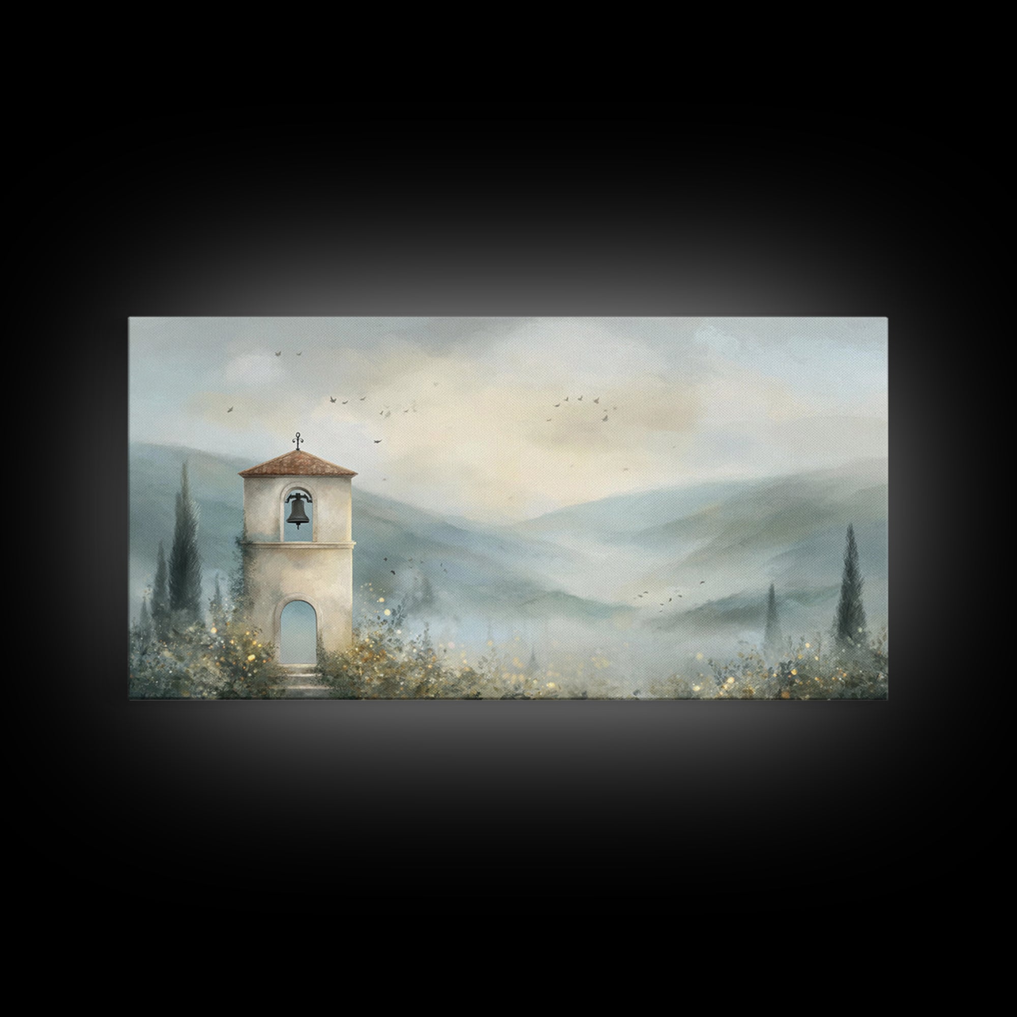 Bell Of Hope – Framed Canvas Print – Christian Decor – Christian Wall Art – Christian Art Canvas – Modern Christian Art