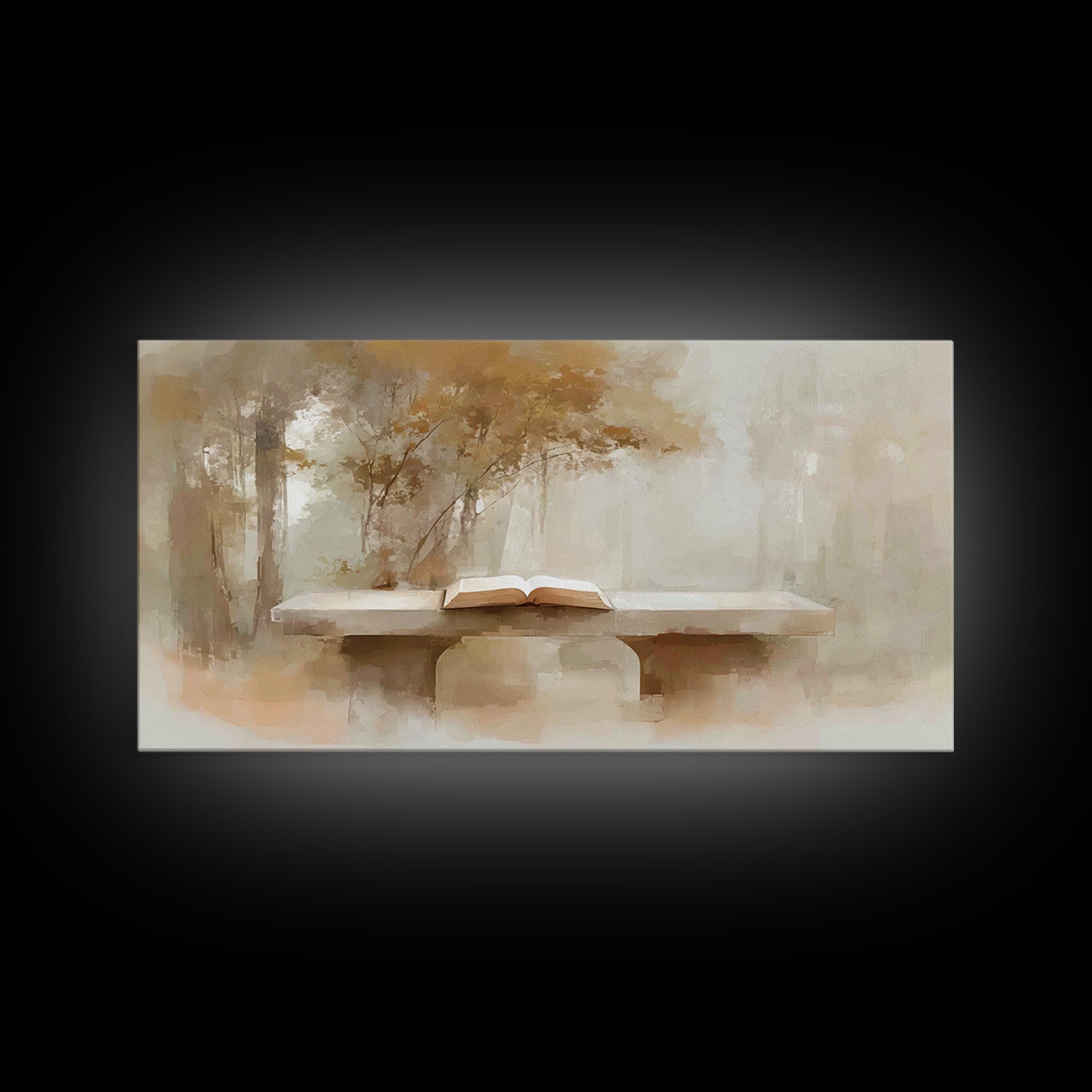Forest Scripture - Framed Canvas Print - Christian Art Canvas - Christian Wall Art - Subtle Christian Art - Christian Painting - Christian