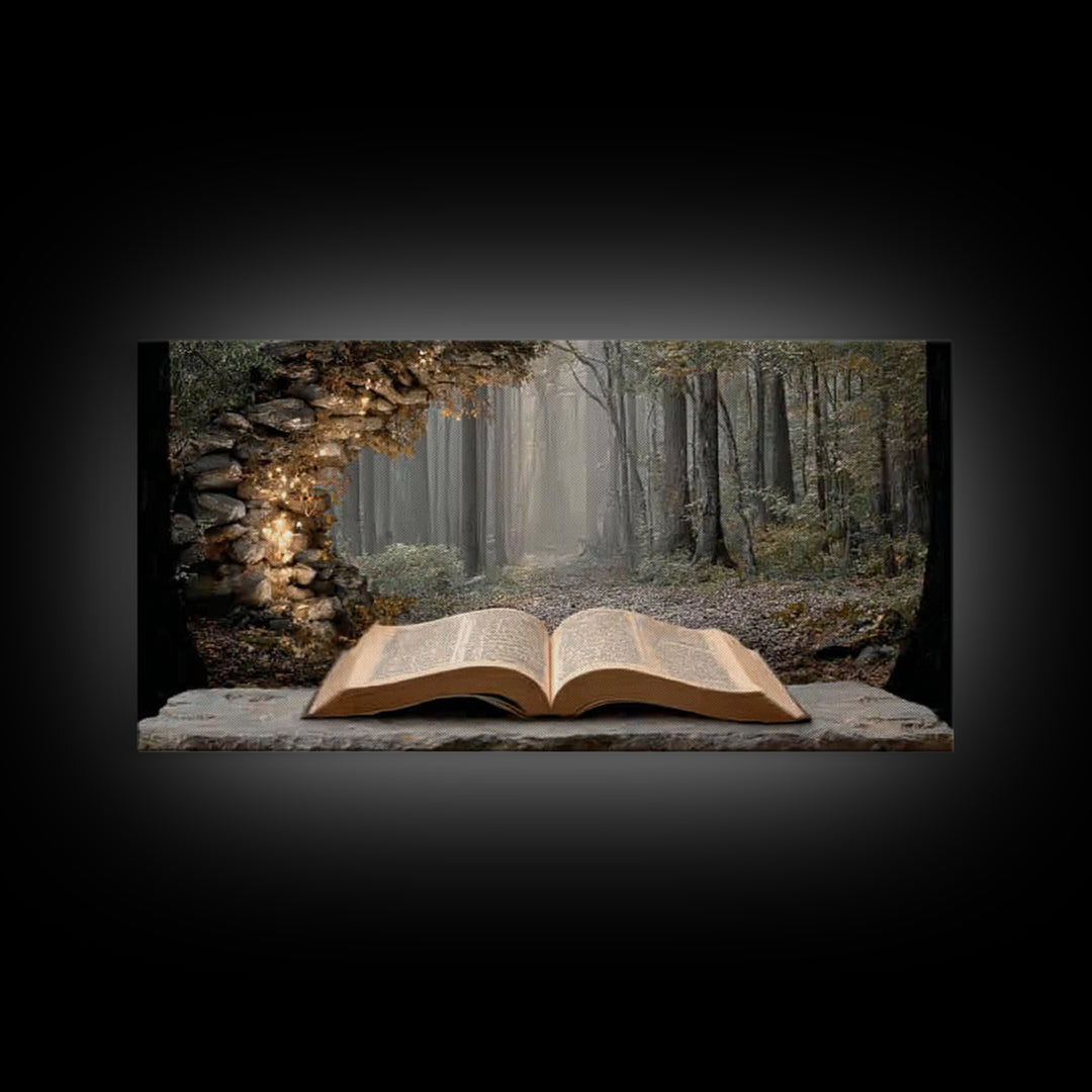Path of Light - Framed Canvas Print - Christian Wall Art - Christian Art Canvas - Christmas Art - Christian Christmas Art - Framed Christma