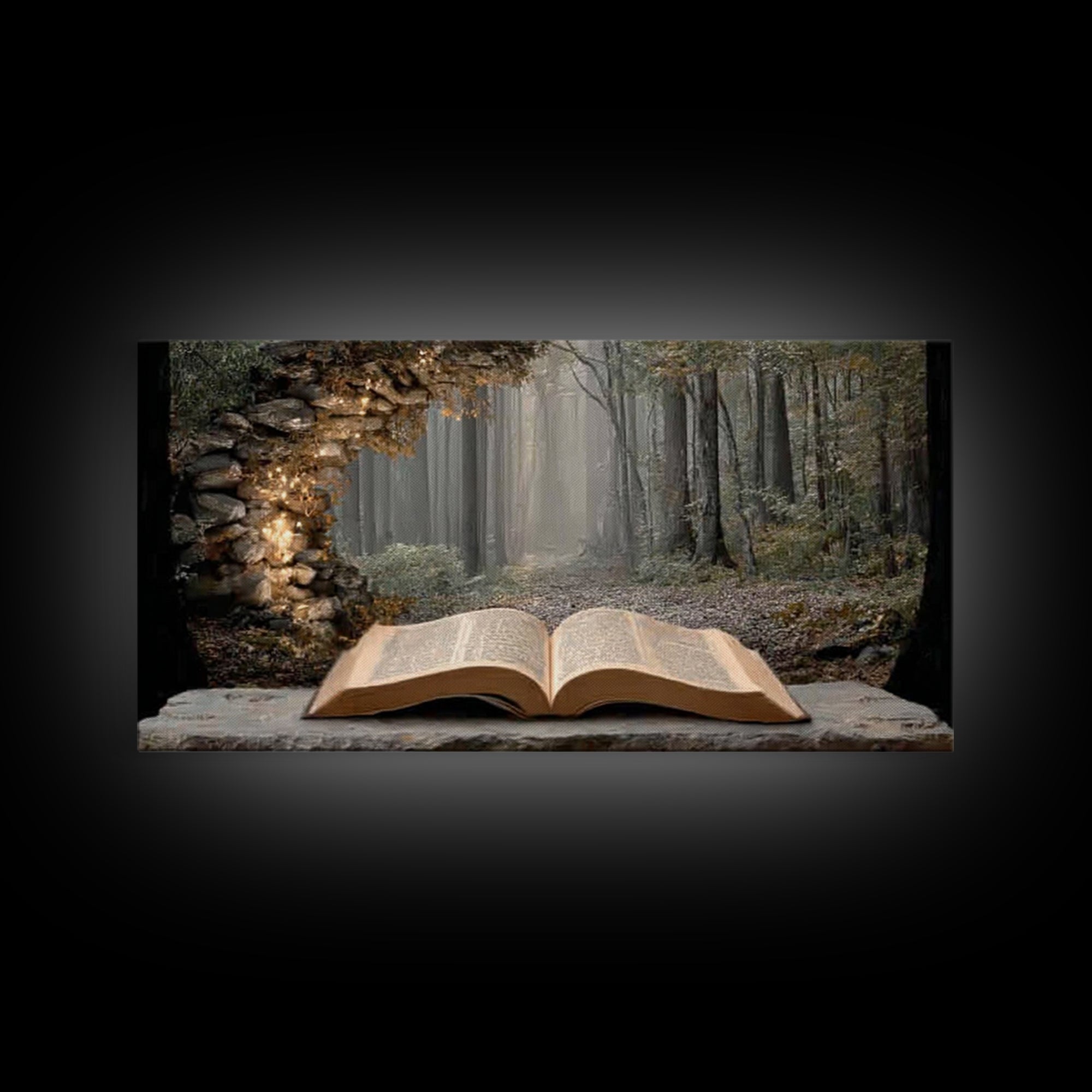 Path of Light - Framed Canvas Print - Christian Wall Art - Christian Art Canvas - Christmas Art - Christian Christmas Art - Framed Christma