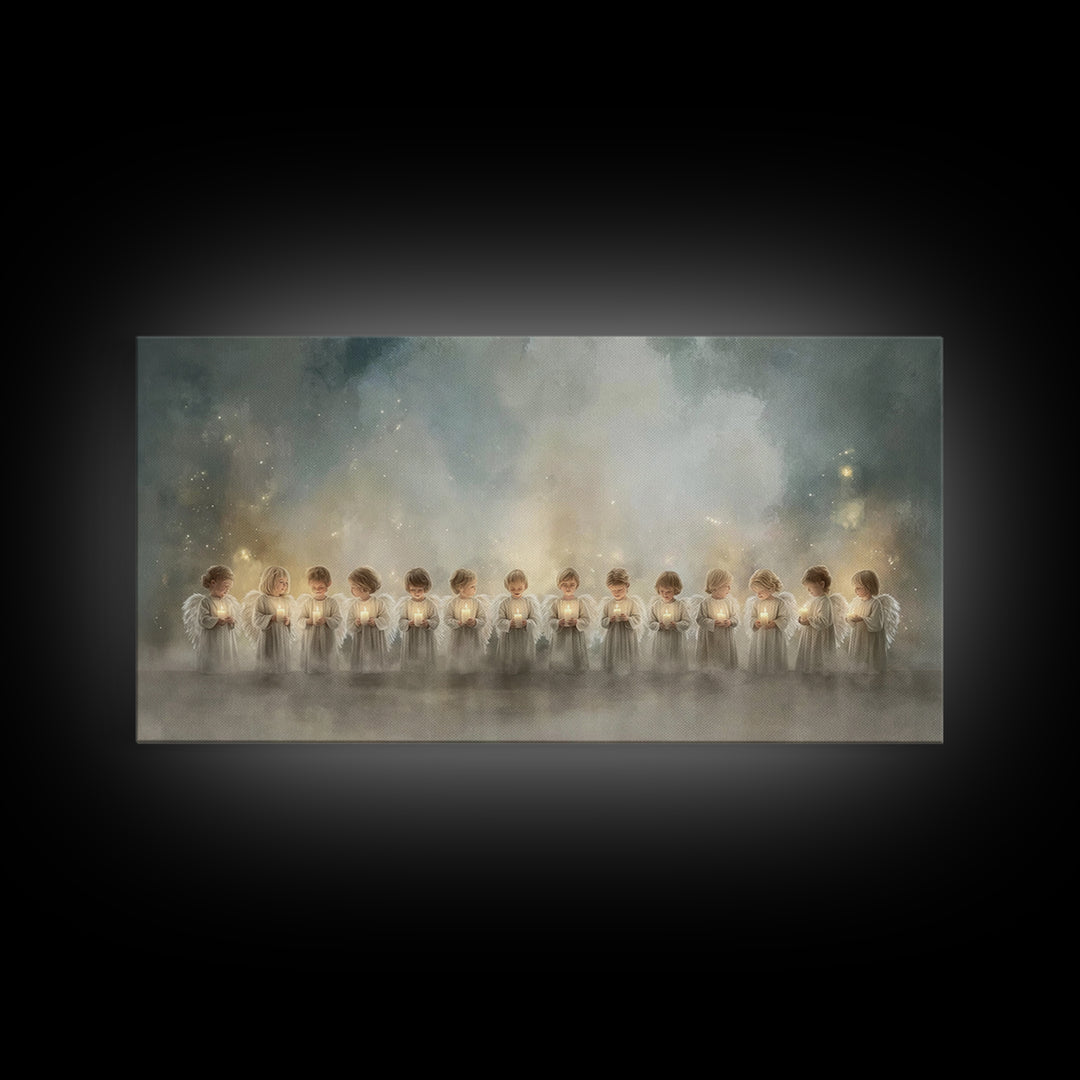 Angel Chorus - Framed Canvas Print - Christian Wall Art - Christian Art Canvas - Christmas Art - Christian Christmas Art - Christian Christ