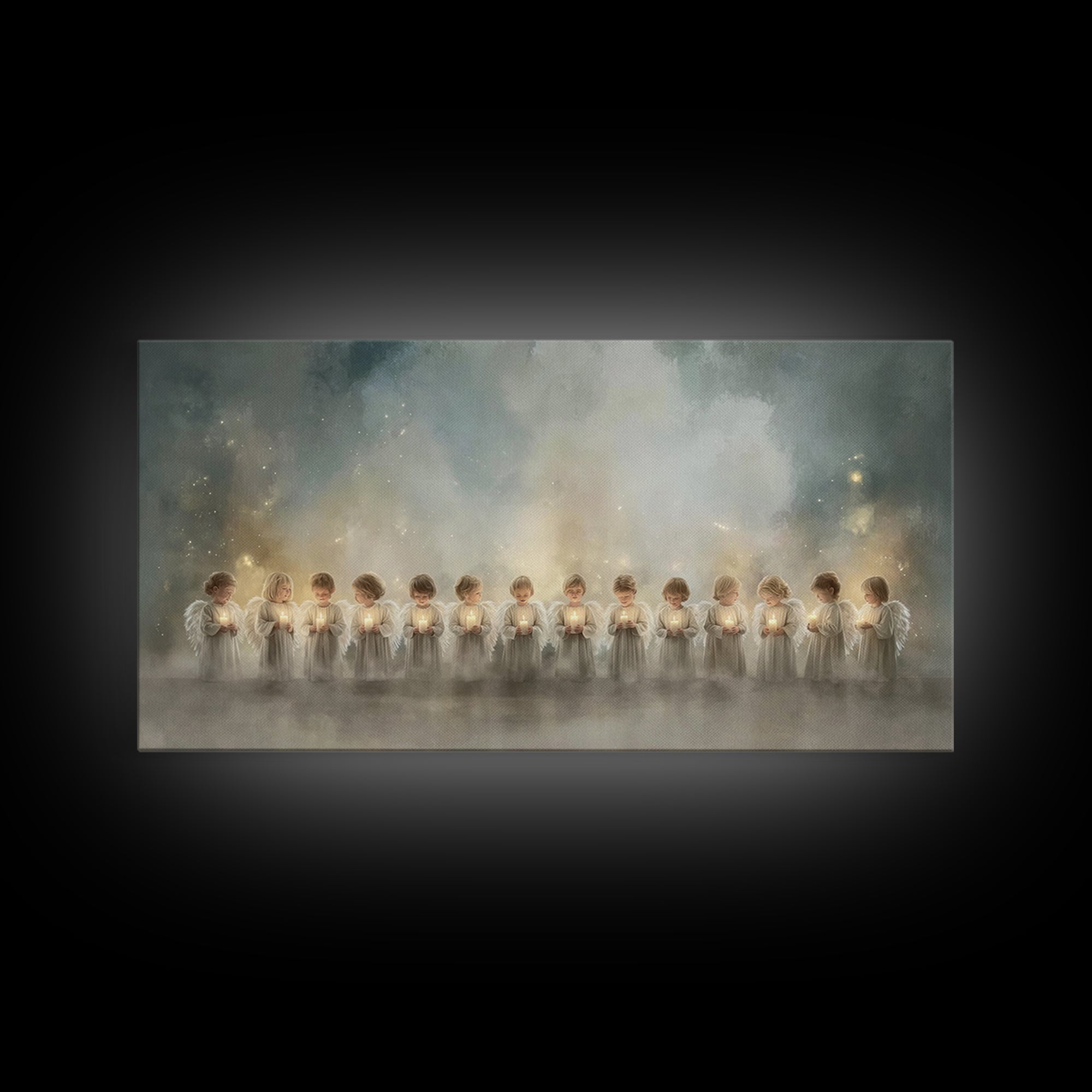 Angel Chorus - Framed Canvas Print - Christian Wall Art - Christian Art Canvas - Christmas Art - Christian Christmas Art - Christian Christ