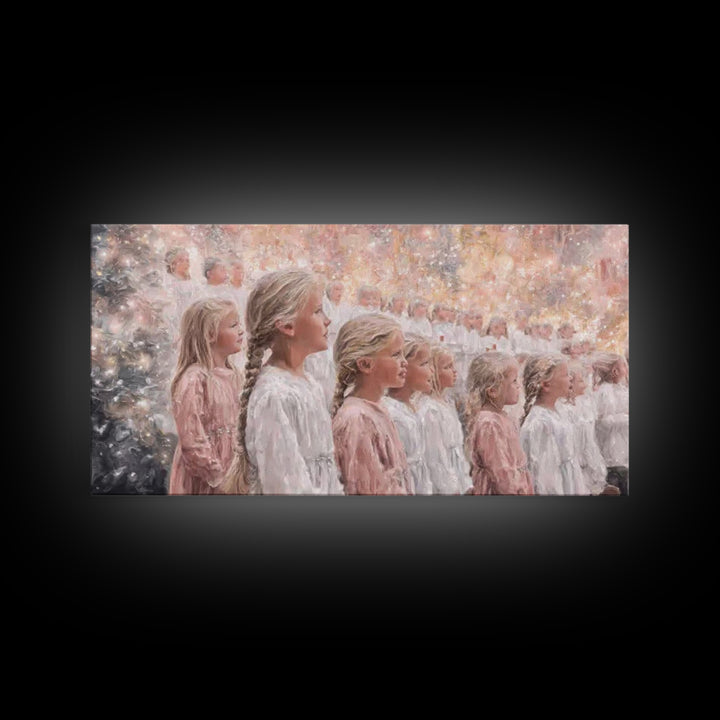 Choir Of Blessings – Framed Canvas Print – Christian Christmas Art – Christian Wall Art – Christmas Art Prints – Christian Art Canvas – Chr