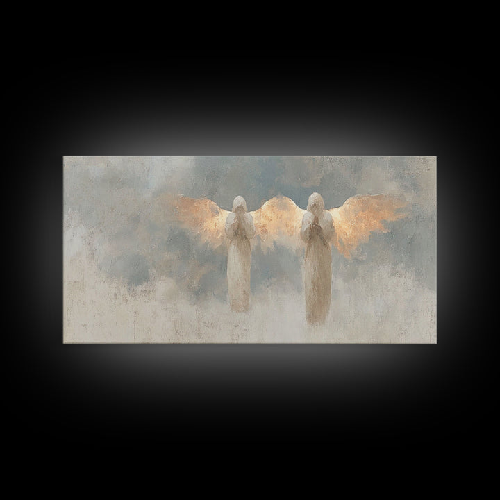 Wings Of Mercy – Framed Canvas Print – Christian Art Canvas – Abstract Christian Art – Christian Wall Art – Christian Art Gift – Minimalist
