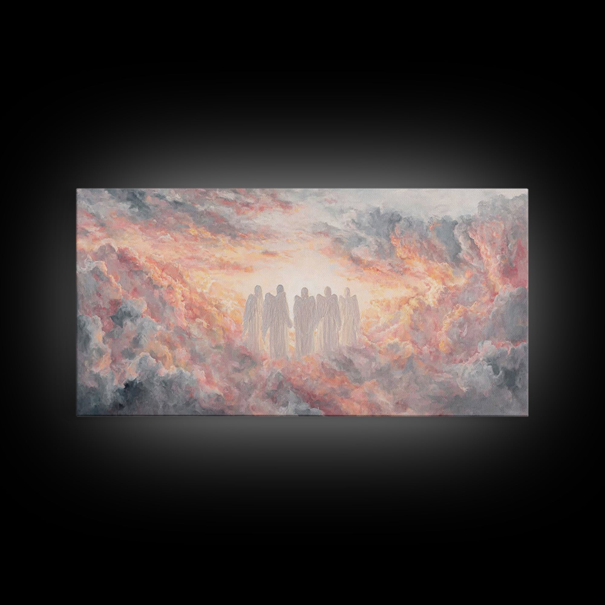 Dawn Revelation – Framed Canvas Print – Christian Wall Art – Christian Art Canvas – Modern Christian Painting – Large Christian Art – Chris