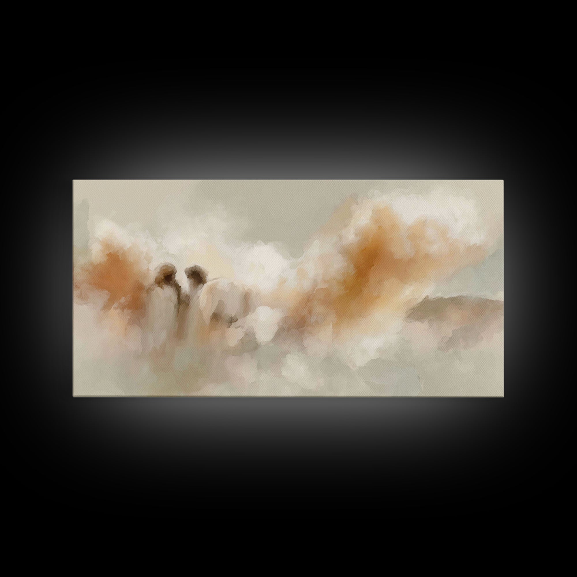 Softened Whispers – Framed Canvas Print – Minimalist Christian Art – Abstract Christian Art – Christian Wall Art – Subtle Christian Art – C