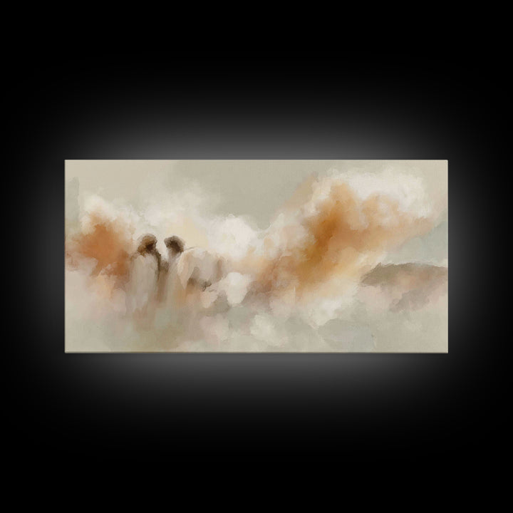 Softened Whispers – Framed Canvas Print – Minimalist Christian Art – Abstract Christian Art – Christian Wall Art – Subtle Christian Art – C
