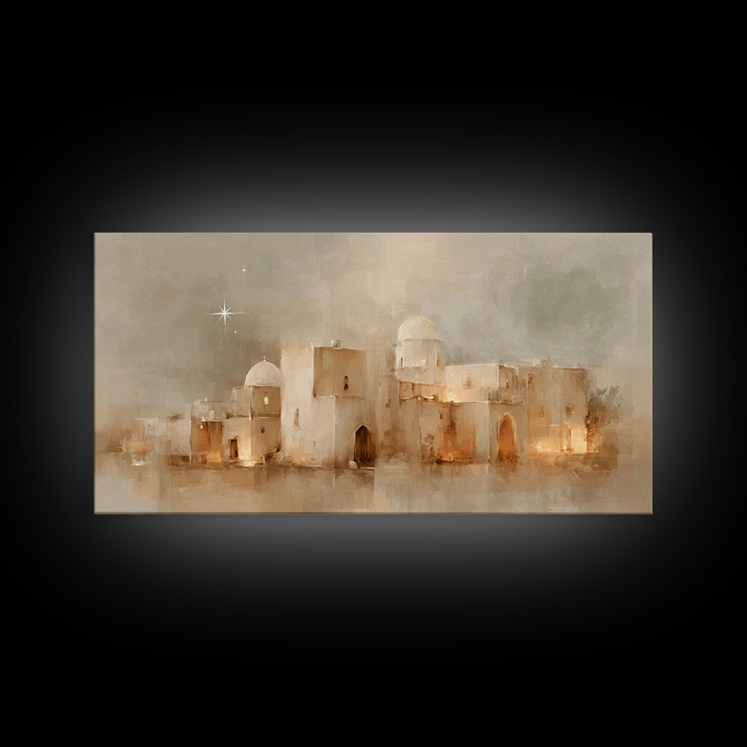 Star of Bethlehem – Framed Canvas Print – Christian Wall Art – Christmas Art Prints – Christian Art Canvas – Christian Christmas Decor – Mo