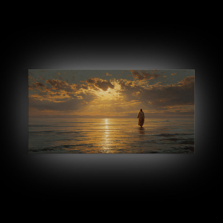 Sacred Dawn – Framed Canvas Print – Christian Wall Art – Jesus Painting – Christian Art Canvas – Christian Christmas Art – Christian Decor