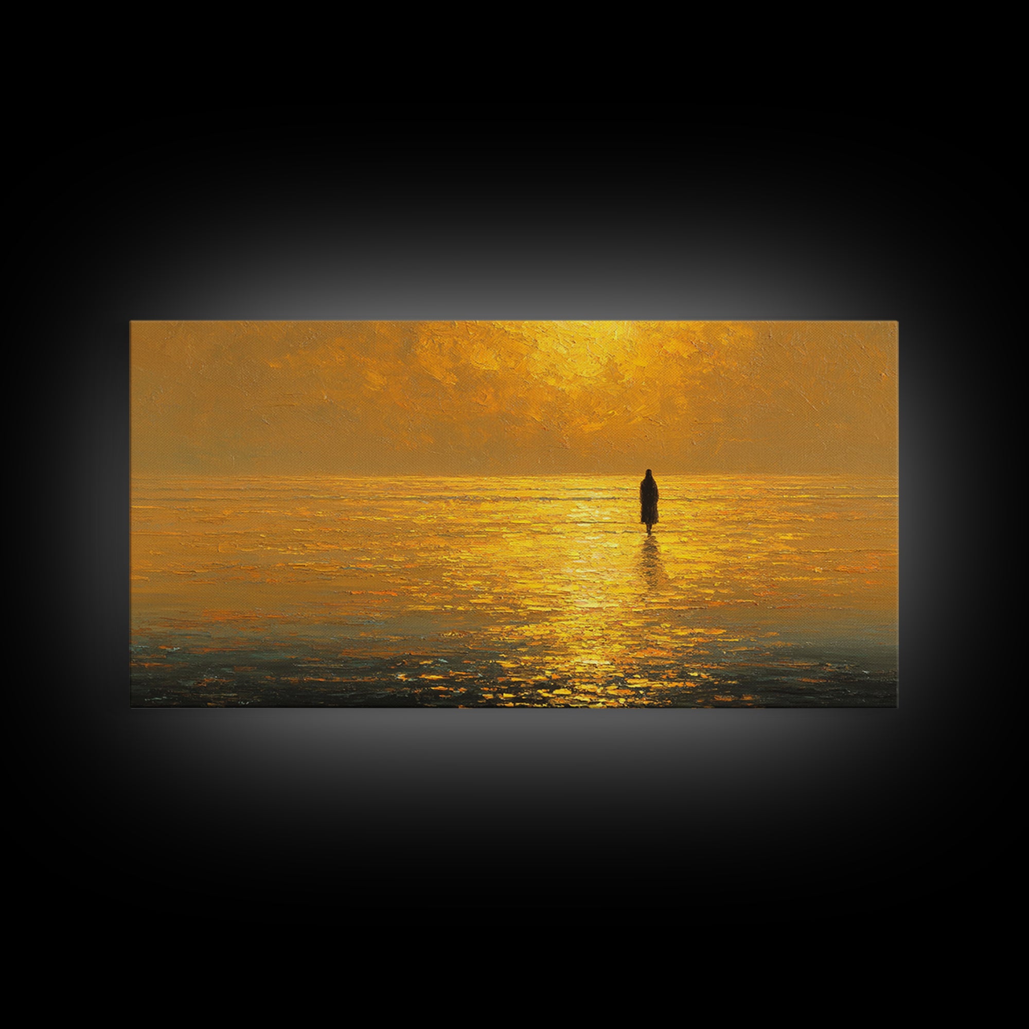 Celestial Path – Framed Canvas Print – Jesus Painting – Christian Wall Art – Modern Christian Art – Christian Art Print – Christian Christm