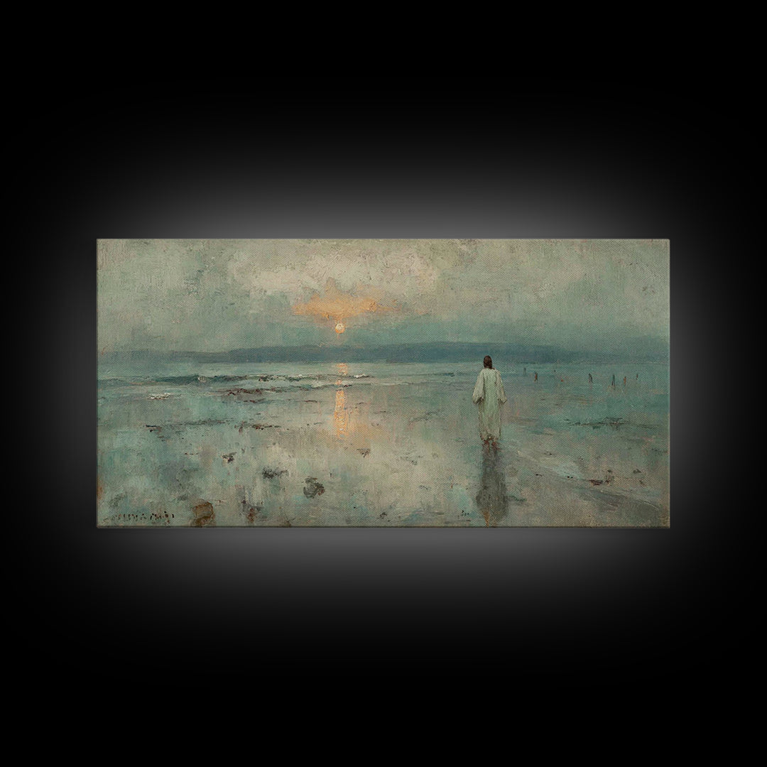 Horizon Grace – Framed Canvas Print – Christian Art Work – Jesus Canvas Art – Christian Wall Art – Subtle Christian Art – Christian Decor F