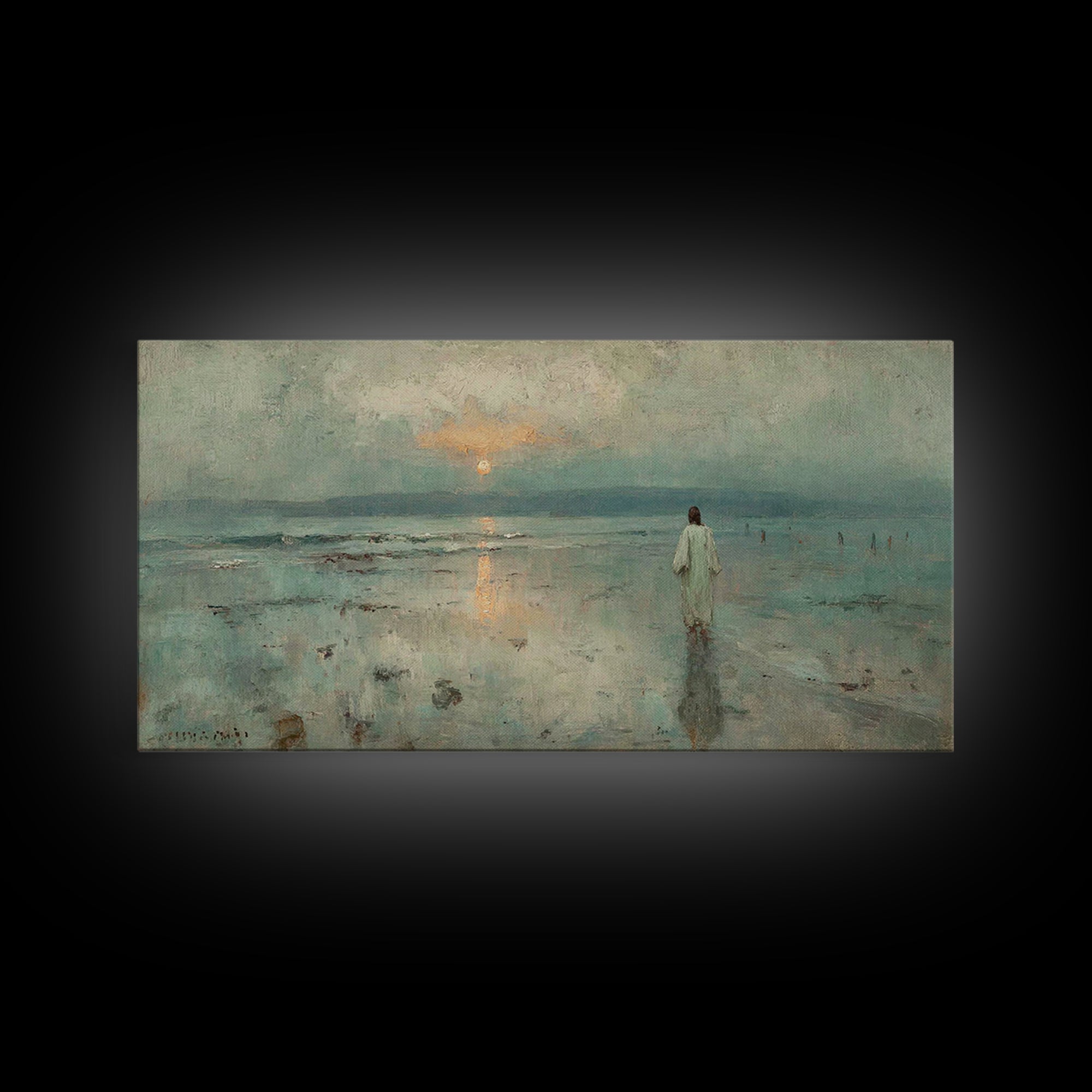 Horizon Grace – Framed Canvas Print – Christian Art Work – Jesus Canvas Art – Christian Wall Art – Subtle Christian Art – Christian Decor F