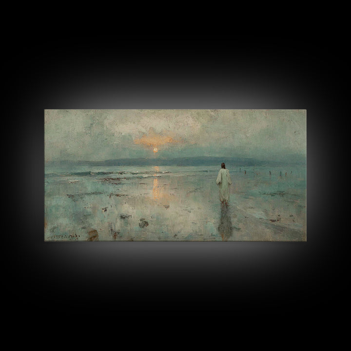 Horizon Grace – Framed Canvas Print – Christian Art Work – Jesus Canvas Art – Christian Wall Art – Subtle Christian Art – Christian Decor F