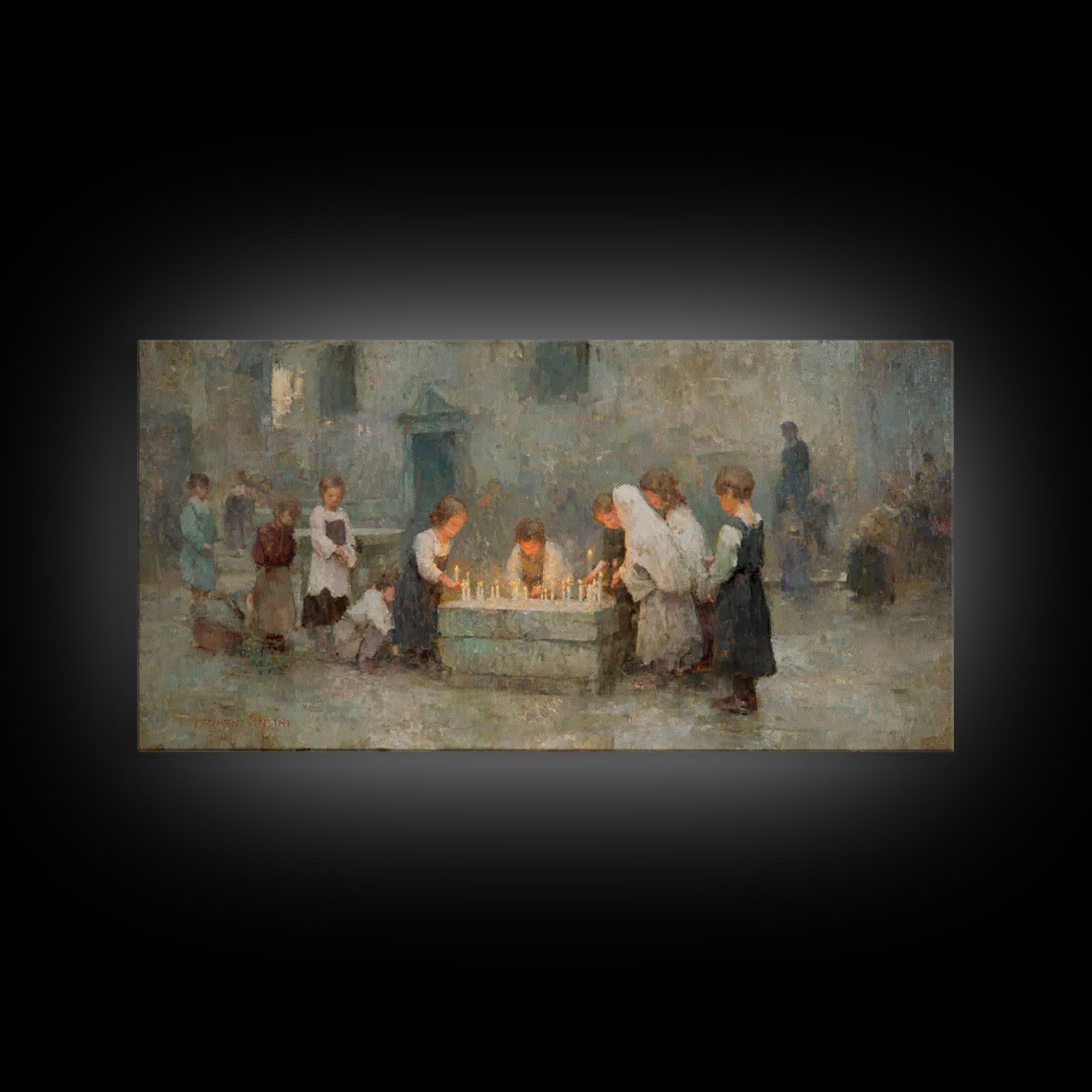 Children Of Blessing – Framed Canvas Print – Christian Art Canvas – Vintage Christian Art – Christian Wall Art – Christian Art Print – Chri
