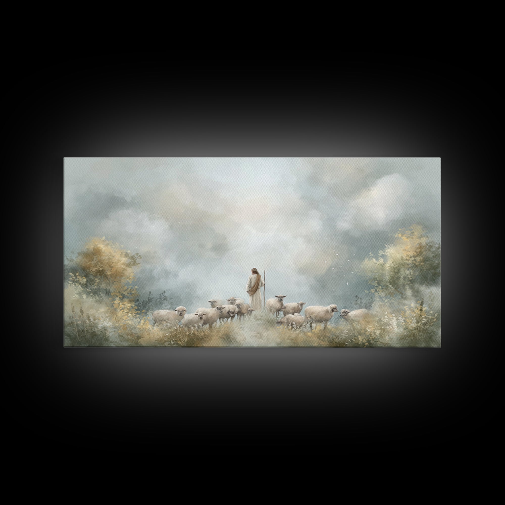 Guardian Of Peace – Framed Canvas Print – Christian Art Canvas – Jesus Painting – Christian Wall Art – Christian Art Work – Christian Gift