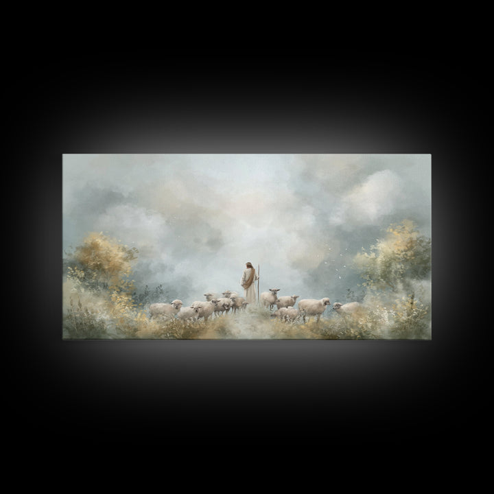 Guardian Of Peace – Framed Canvas Print – Christian Art Canvas – Jesus Painting – Christian Wall Art – Christian Art Work – Christian Gift