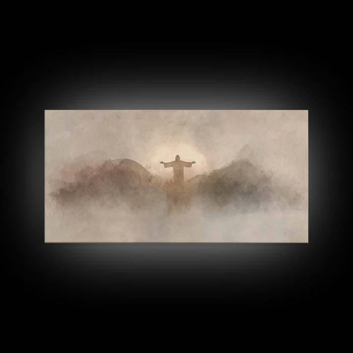 Rising In Grace - Framed Canvas Print - Christian Art Canvas - Jesus Painting - Christian Wall Art - Christian Art - Christian Gift Ideas