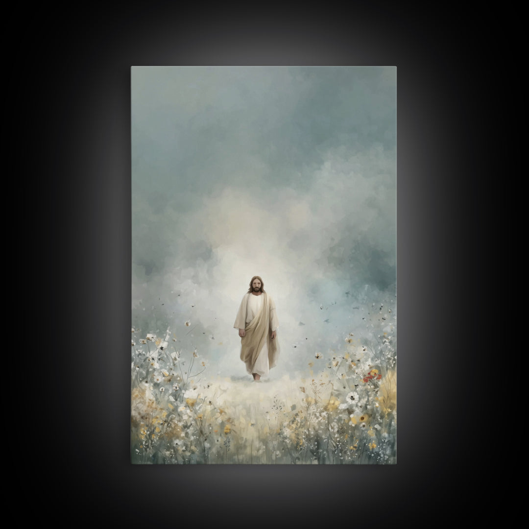 Heavenly Bloom – Framed Canvas Print – Christian Art Canvas – Jesus Painting – Subtle Christian Art – Christian Wall Art – Christian Gift I