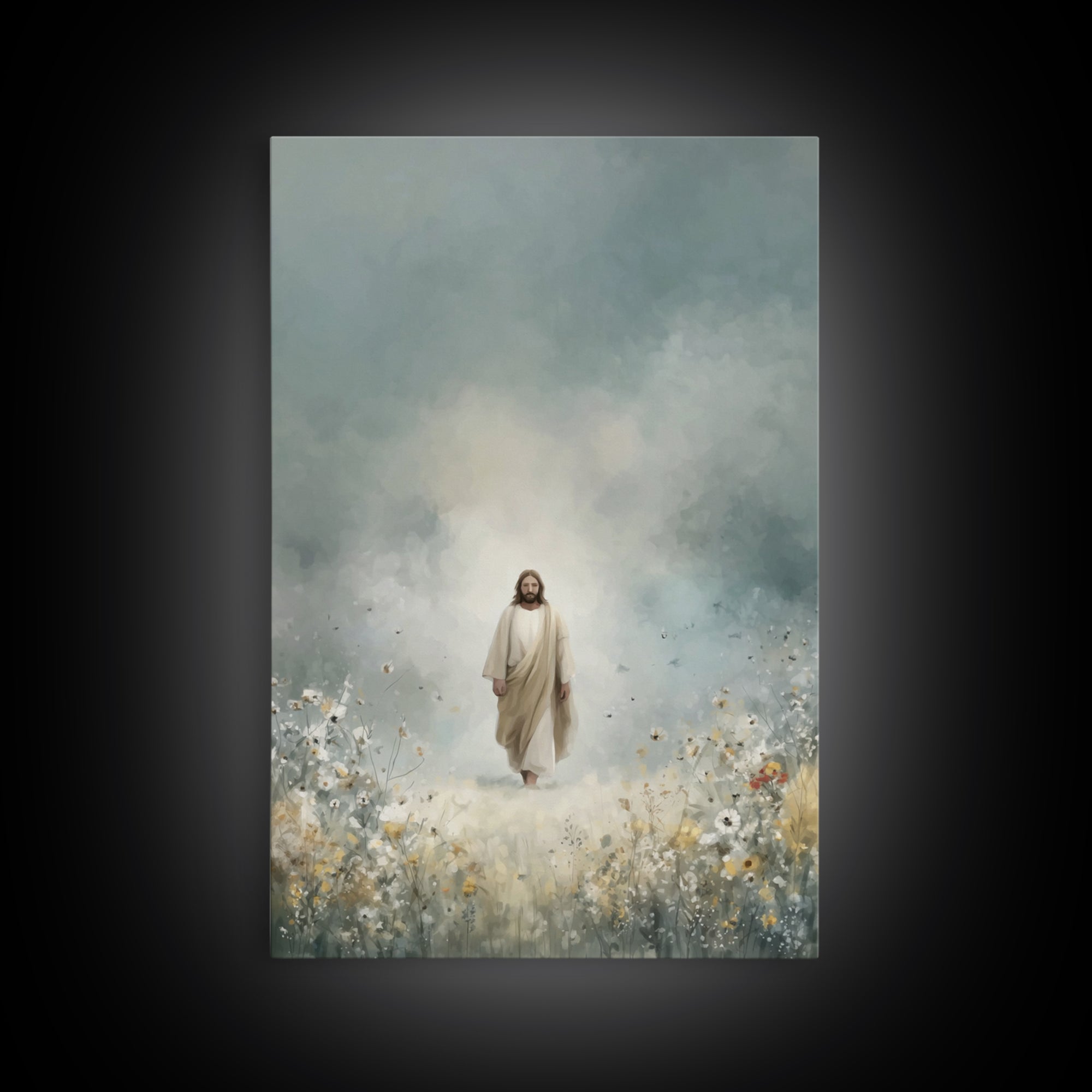 Heavenly Bloom – Framed Canvas Print – Christian Art Canvas – Jesus Painting – Subtle Christian Art – Christian Wall Art – Christian Gift I