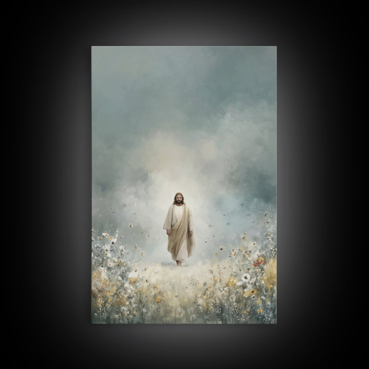 Heavenly Bloom – Framed Canvas Print – Christian Art Canvas – Jesus Painting – Subtle Christian Art – Christian Wall Art – Christian Gift I